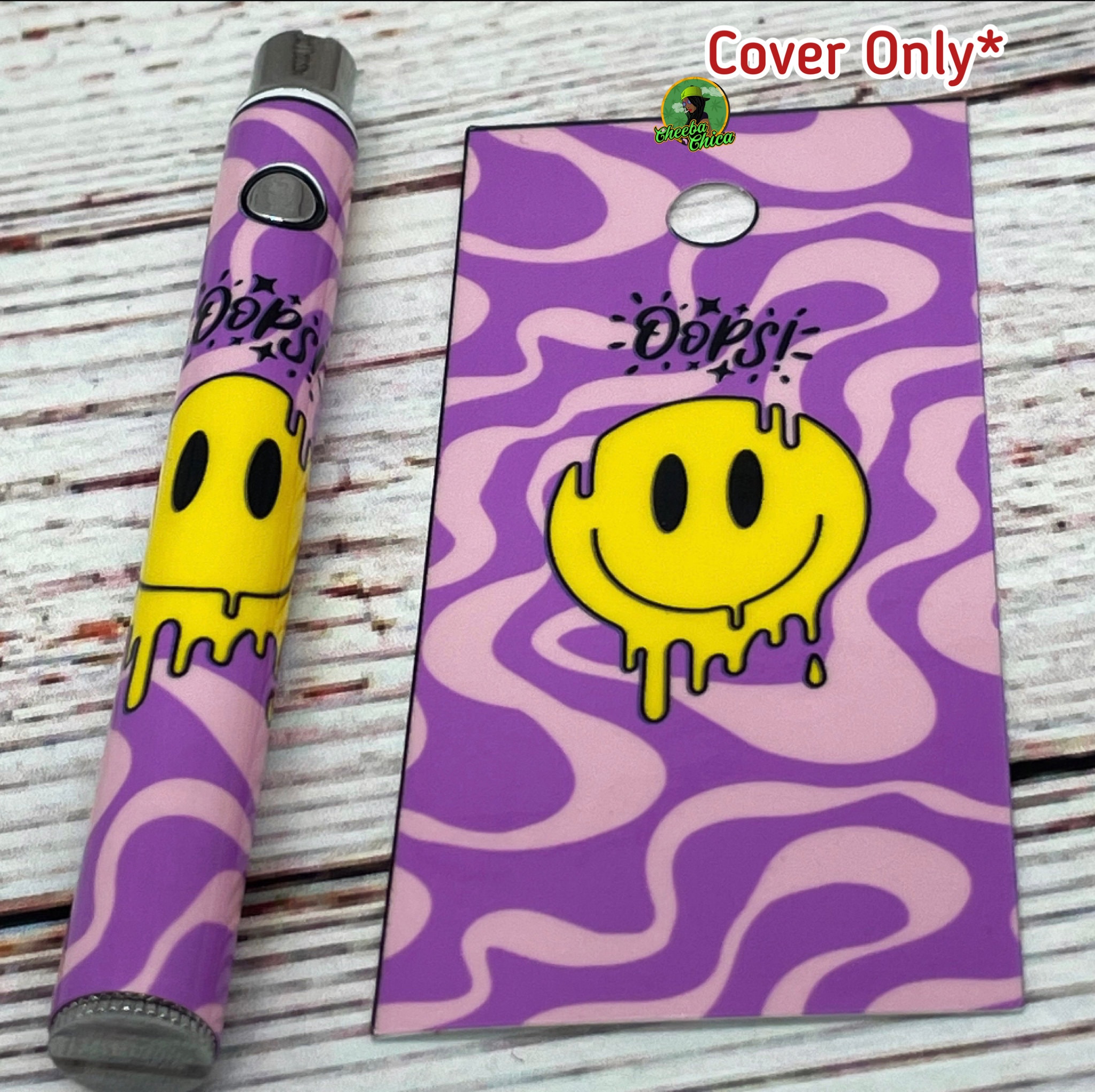 Vape Skin for Ooze Pens + | Trippy Smiley Face Cover Vape Battery Wrap  Psychedelic Design