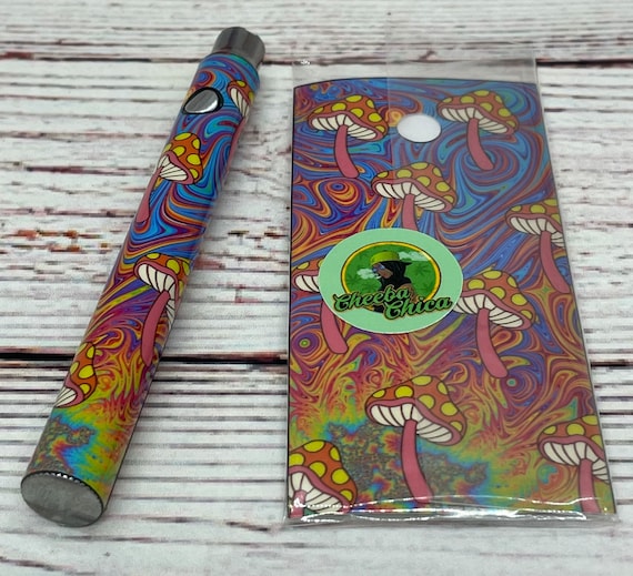 Psychedelic Mushroom Vape Pen Skin | Trippy Groovy Shroom Design | Colorful  Pen Wrap