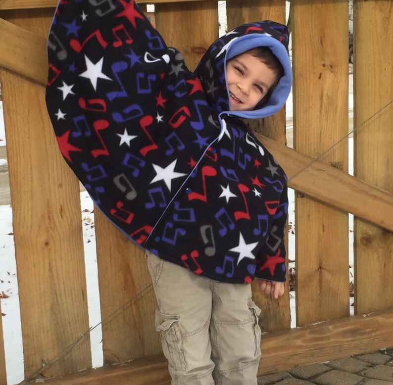 Car Seat Poncho, Donut Poncho, Fleece Poncho, Carseat Blanket, Toddler