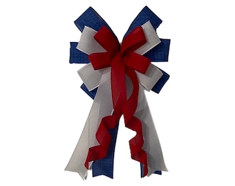 Arco patriótico: decoraciones del 4 de julio, arco de corona del Día de los Caídos, decoración de fiesta azul, blanco y rojo
