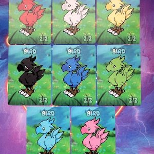 Jeton Oiseau chocobo Magic 2/2 - en aluminium ou sans aluminium - lot de 8 disponibles !