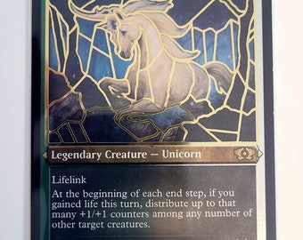 Magic the Gathering Alter Lathiel, the Bounteous Dawn Gold Overlay Altered Art