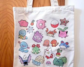 Sketch Pokemon Tote Bag - Canvas Bag