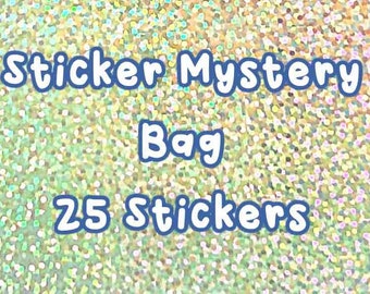 Mystery Bag - 25 Kawaii Stickers - Vinyl, Paper, Decal, Clear Stickers - Random Lucky Bag