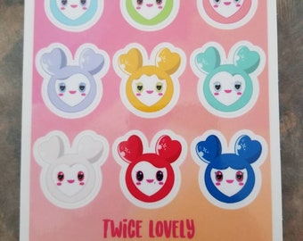 Twice Kpop Korean Pop Music Lovely Vinyl Sticker Sheet Decal Etsy Singapore