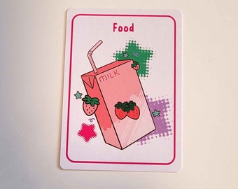 Magic the Gathering Food Token - Custom Cute Strawberry Milk Box