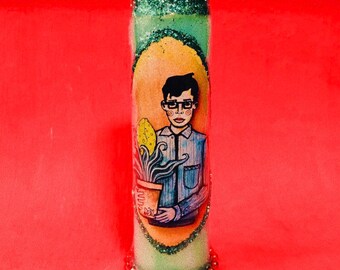 Seymour & Plant Prayer Candle (Orange)