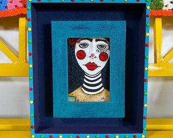 Little Clown 11x14 Wood Shadowbox + FREE SHIPPING!!!