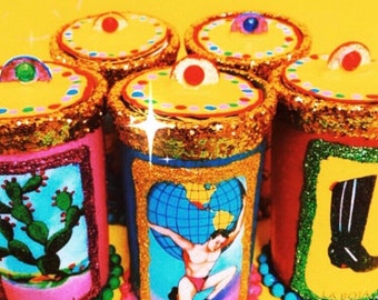 6 Mini Lotería Candles + 1 Dozen Little Lotería Matchbooks Bundle Set + FREE SHIPPING!!!