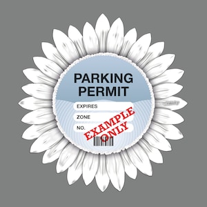 Angel Parking Permit 777 / Kawaii School Parking Hangtag / Kawaii Blue Car  Accessories 