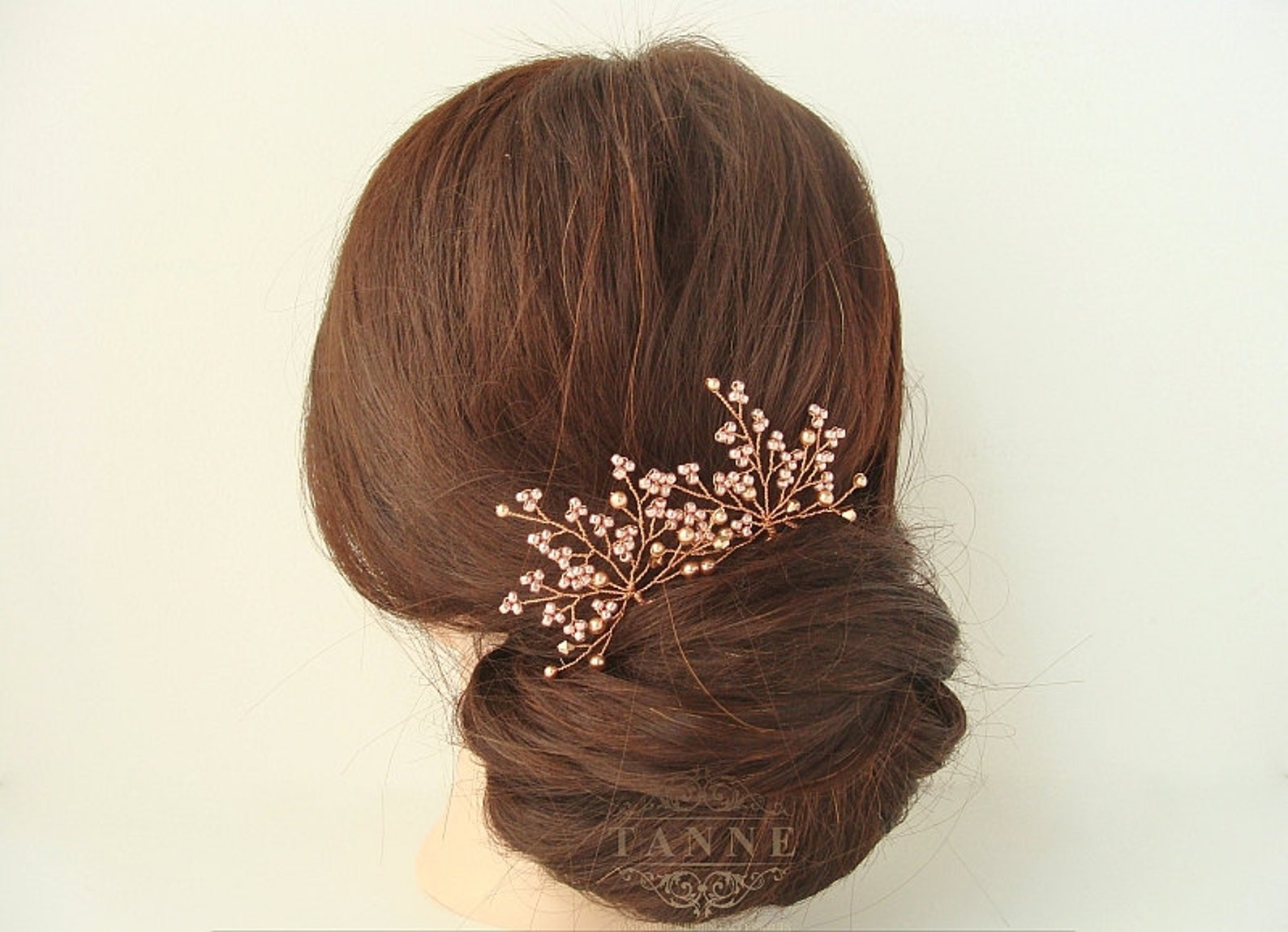 Rose Gold Hair Pins Pearl Bridal Hair Pins Wedding Etsy