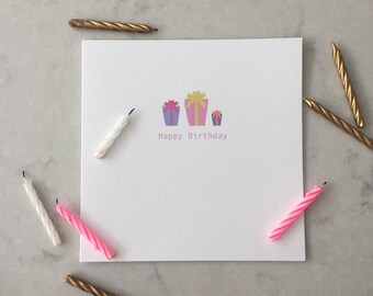 Pretty Presents Birthday Card