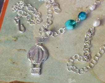 Sterling silver balloon necklace
