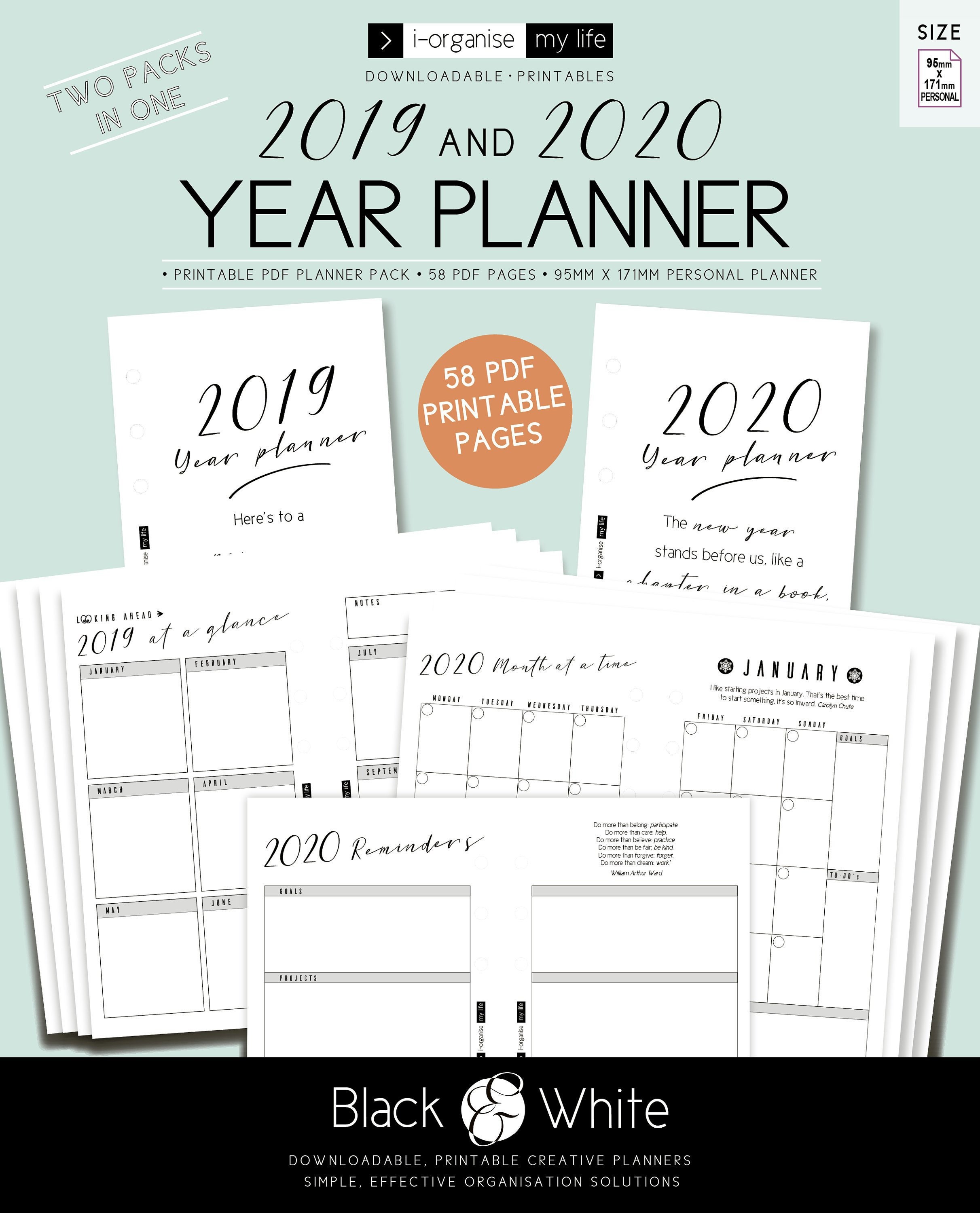 personal 2019 year planner calendar 2020 year planner personal calendar 2020