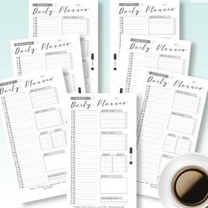 Daily planner, weekly planner, daily agenda, to do list, goals tracker, desk planner, diary schedule, digital download, printable, image 4