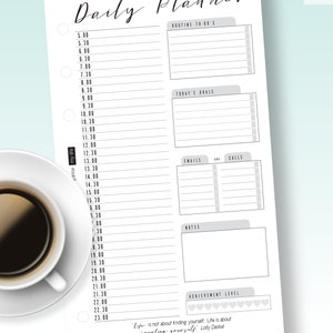 Daily planner, weekly planner, daily agenda, to do list, goals tracker, desk planner, diary schedule, digital download, printable, image 3