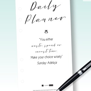 Daily planner, weekly planner, daily agenda, to do list, goals tracker, desk planner, diary schedule, digital download, printable, image 5