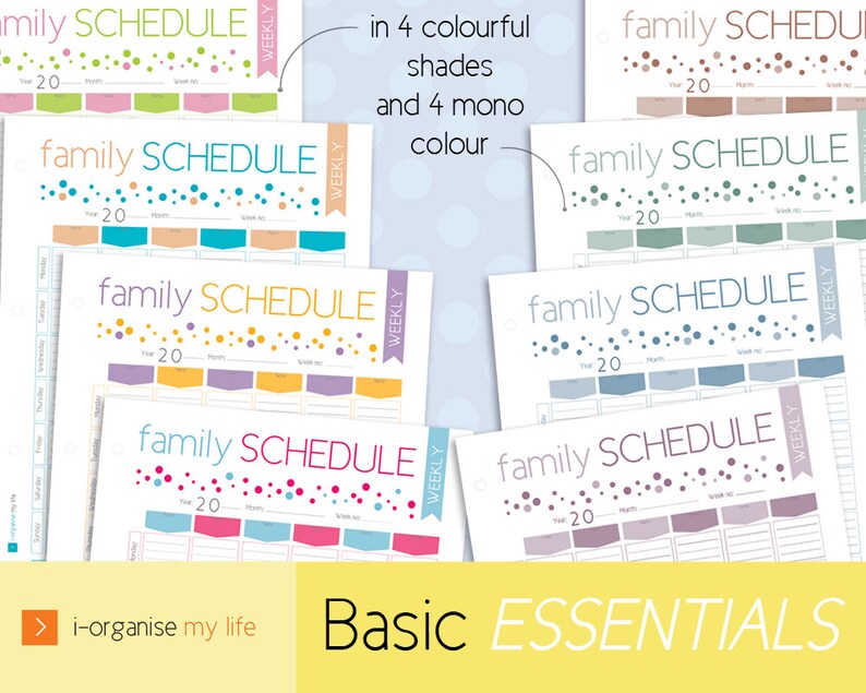Family Planner, Family Organiser, Weekly Planner, Weekly Organiser ...