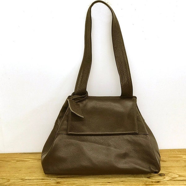 Brown Leather handbag Handmade leather bag black Small Leather bag Brown handbag flap purse bag