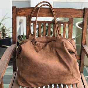 Extra Large Leather Tote Bag, Large Leather Hobo Purse, Leather Women Handmade Soft Bag in Brown