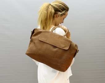 Crossbody Brown Leather Handbag Top Handles leather bag womens leather messenger handbag, handmade leather bag