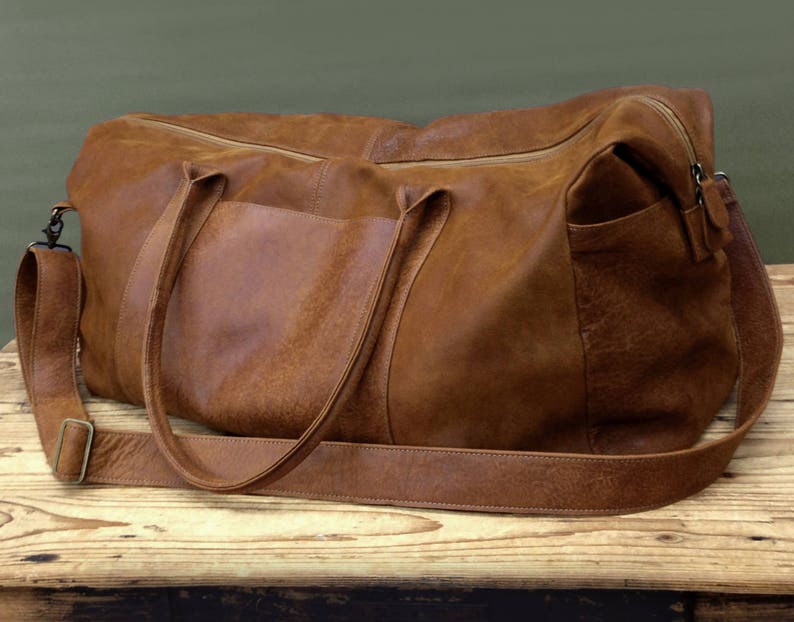 Brown Mens Travel Bag Groomsmen Gift Men#39;s Overnight Bag Lea Brown Mens Travel Bag Groomsmen Gift Men#39;s Overnight Bag Lea