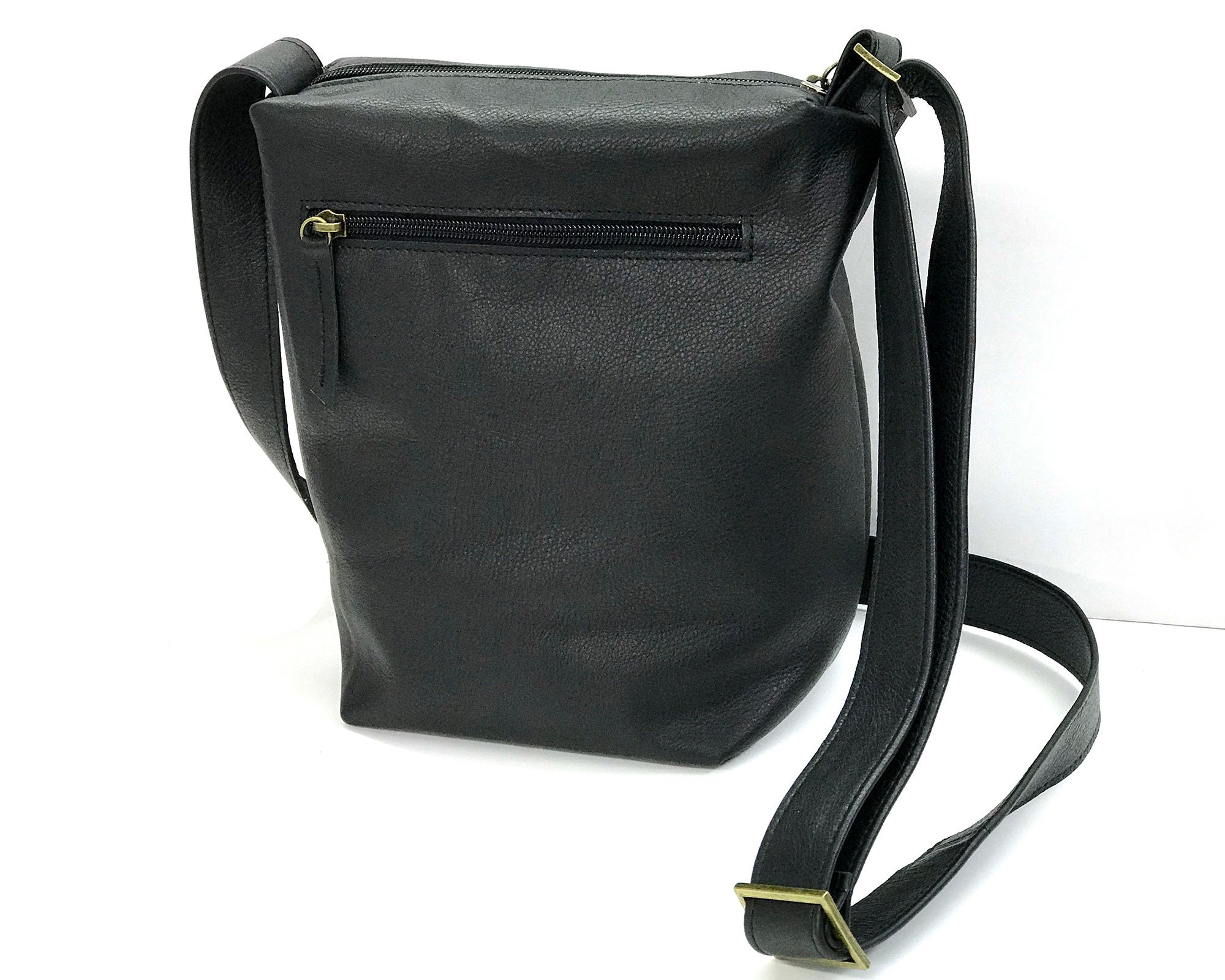 Small Black Leather Crossbody Bag Women Black Leather shoulder Etsy