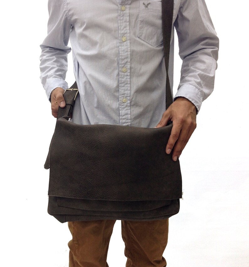 Handmade Distressed Leather Messenger Bag Mens Leather Etsy