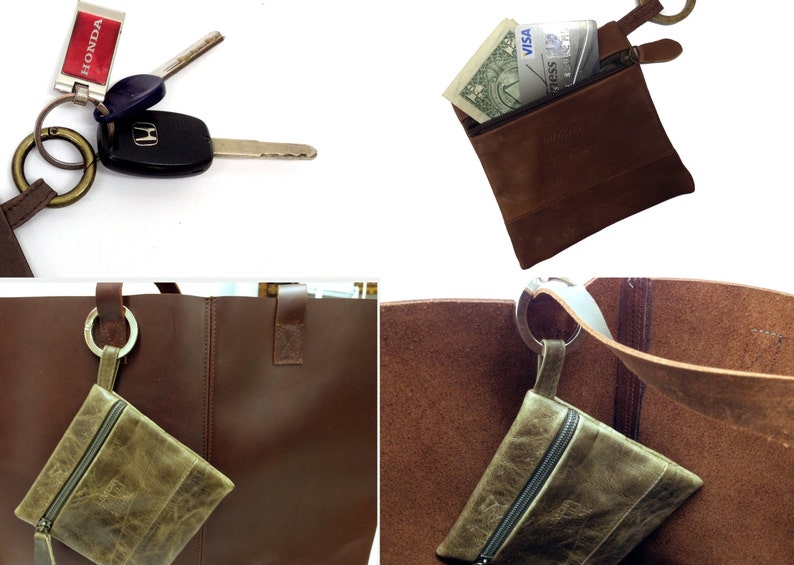 SALE Womens wallets Leather Wallet Keychain Wallet Key Ring Etsy