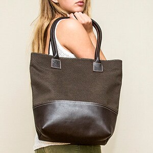Brown Leather Tote - Brown Leather Shoulder Bag, Handmade with LOVE!