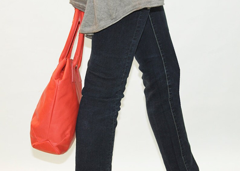 Sale RED Leather Purse Leather bag for Women Designer bag Etsy