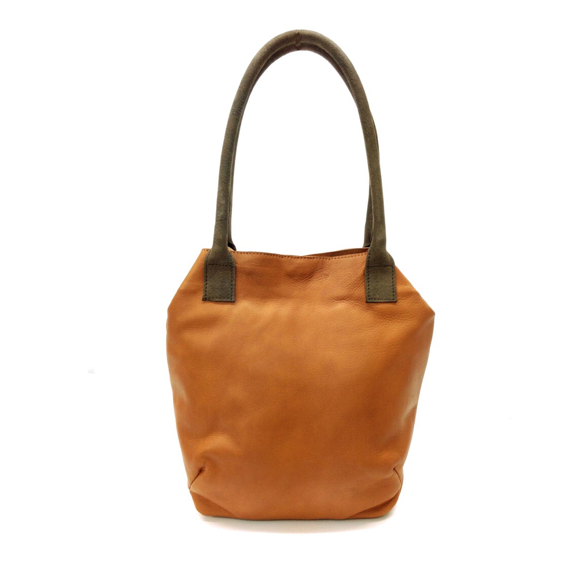 Sale Small Brown Leather tote Bag Brown leather bag for Etsy