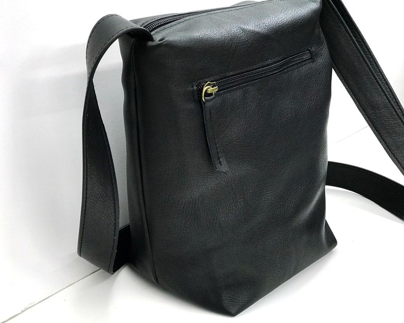 Small Black Leather Crossbody Bag Women Black Leather Shoulder Etsy