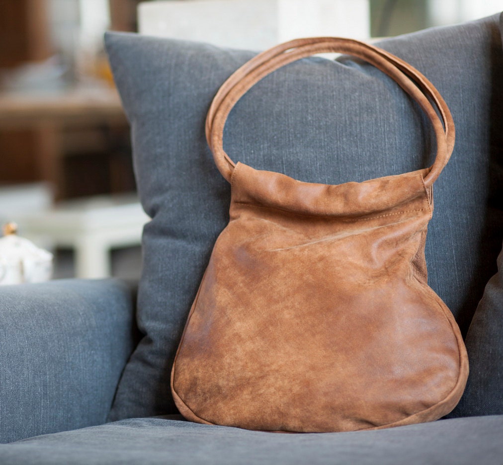 Sale BROWN Leather tote bag brown leather bag premium | Etsy