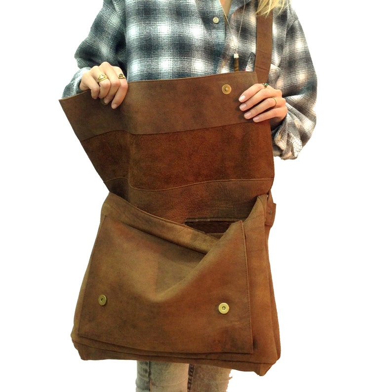 laptop leather messenger bag for women