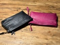 Large Leather wristlet pouch leather clutch purse Black brown Burgundy leather pouch bag leather pouch purse product logo