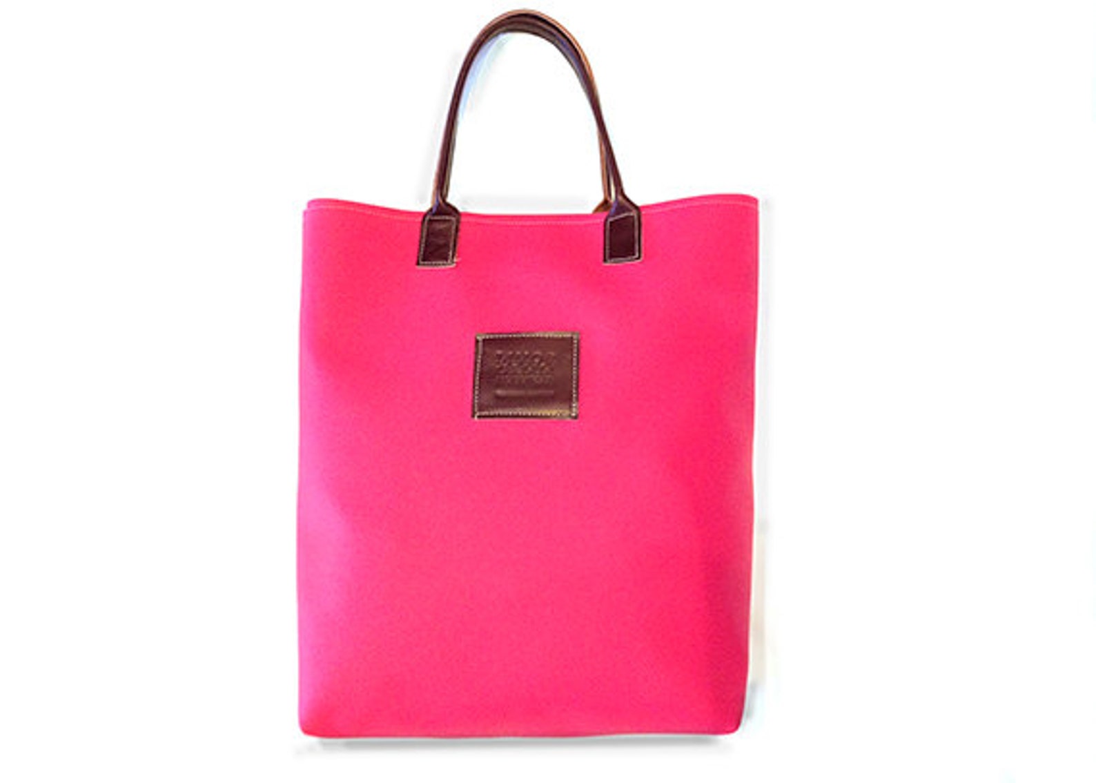 PINK Rubber Fabric Tote Bag Handmade Fabric Tote Bag Etsy