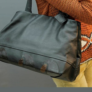 Leather handbag, Large Leather Purse, Handmade Leather Handbag, Large Leather Tote Bag