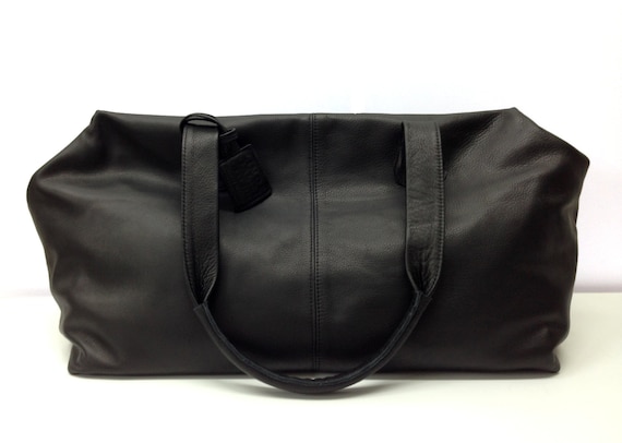 Vintage random Genuine Leather Holdall Travel Weekend Cabin Sports Duffel Bag