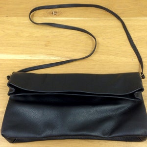 Black Leather wristlet, Wristlet Clutch, Leather clutch, Black leather clutch, leather bag, LINDA image 8