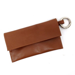 Brown leather pouch, Brown leather wallet woman, handmade pouch, leather purse, iphone pouch, wallets, simple wallet