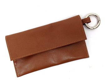 Brown leather pouch, Brown leather wallet woman, handmade pouch, leather purse, iphone pouch, wallets, simple wallet