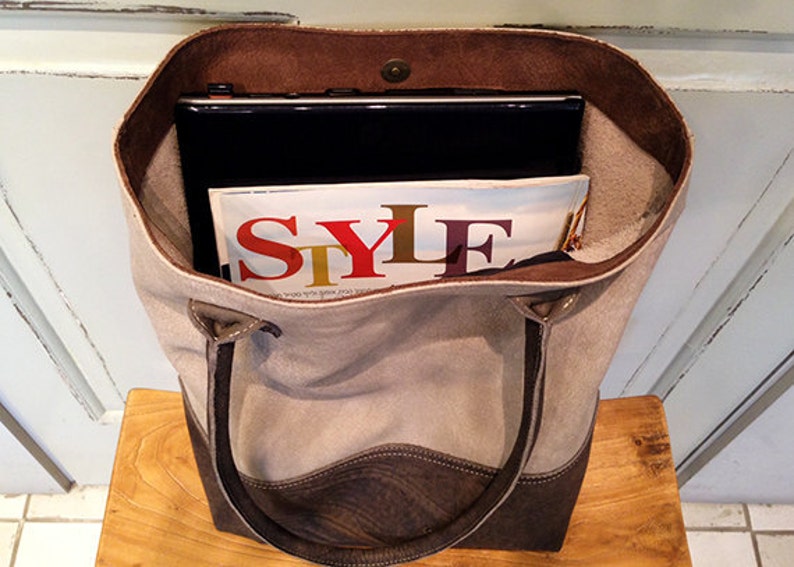 DISTRESSED Gray leather tote bag Designer handmade with LOVE! Sale!! GRAY Leather Bag