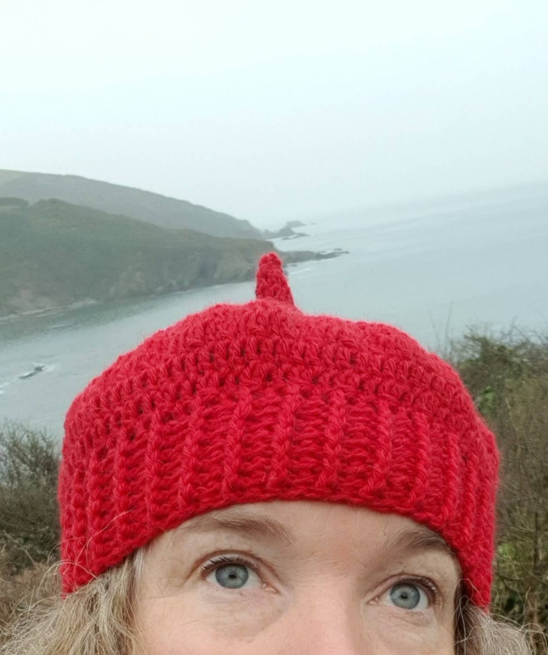 fire pixie hat handmade from Alpaca