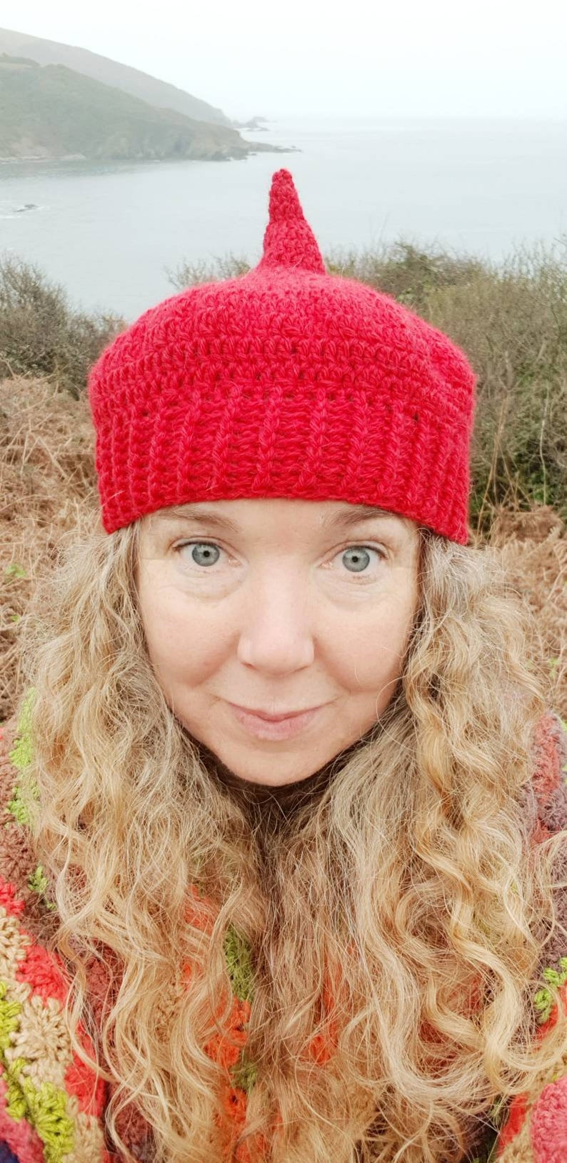 fire pixie hat handmade from Alpaca