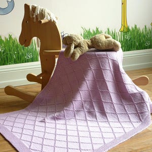 Knit Baby Blanket Pattern - Knit & Purl Baby Pattern - PDF in French