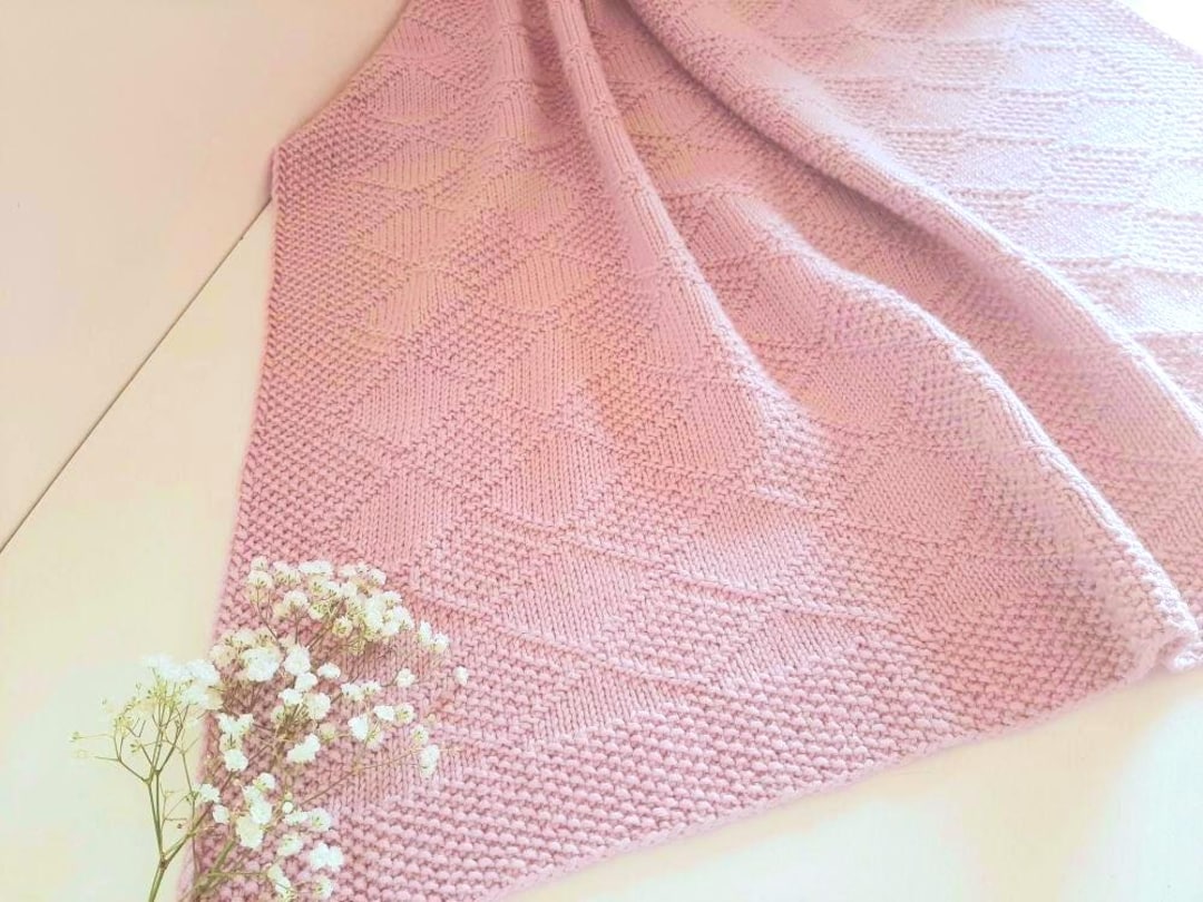 Diamonds Baby Blanket Knitting Pattern – PDF in English - Etsy