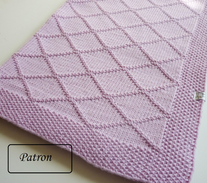 French Baby blanket knit pattern / French knitting baby Etsy