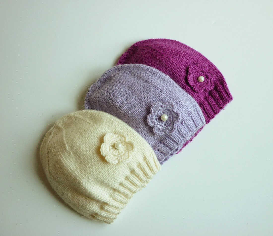 Hand knit baby hat / Baby hat / Merino wool baby hat / Baby Etsy