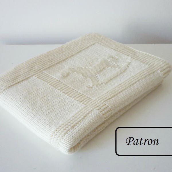 French Baby blanket knit pattern / Baby blanket pattern French / Knitting baby blanket pattern in French